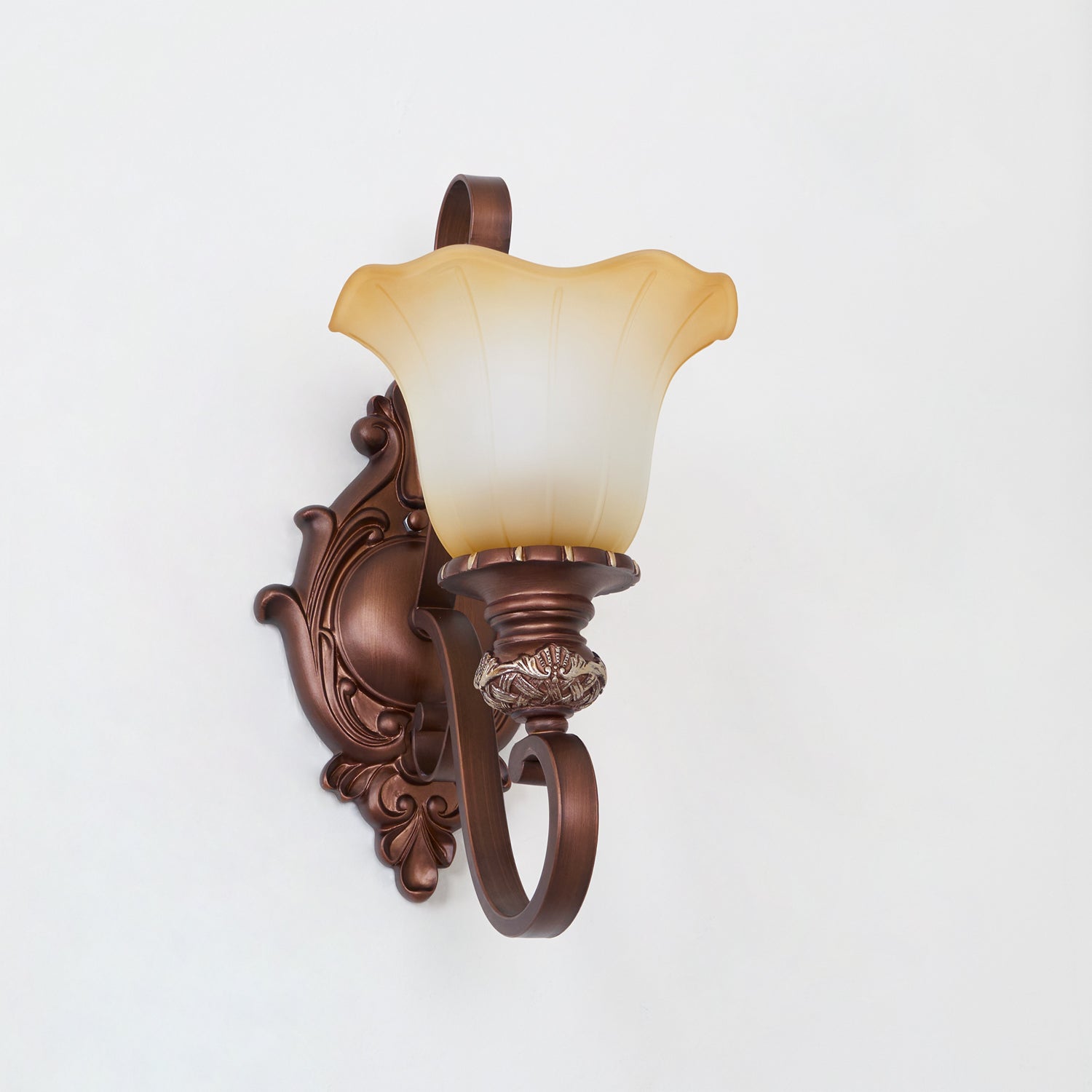 Sonoma Valley Wall Lamp | Brushed Copper & Beige Glass | Set of 2