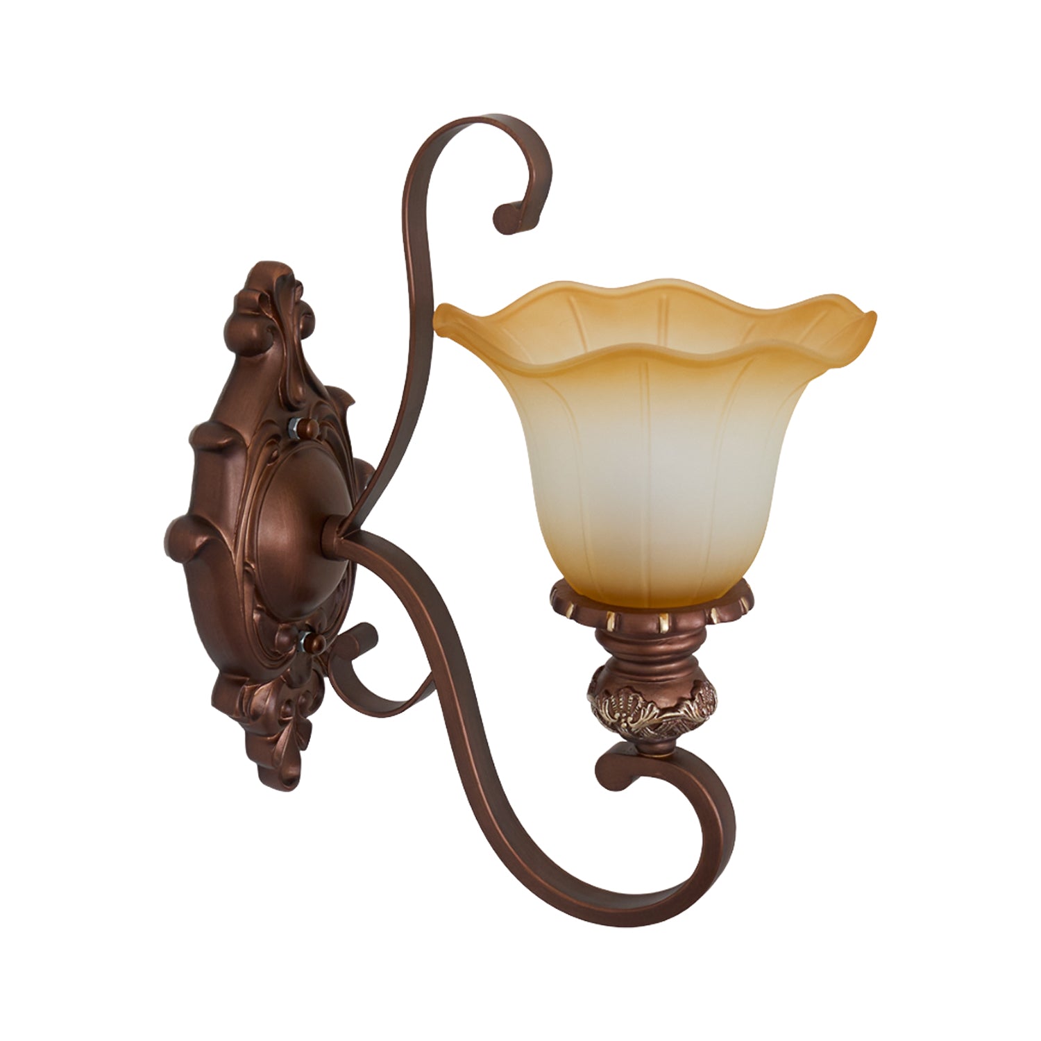 Sonoma Valley Wall Lamp | Brushed Copper & Beige Glass | Set of 2