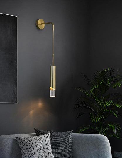 Sonto Wall Lamp | Aluminum & Acrylic | Gold or Black Finish