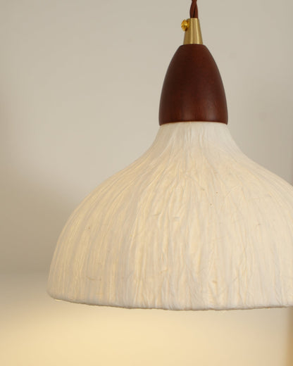 Soren Wall Lamp Set | Rice Paper Shade & Walnut Wood | Adjustable Height