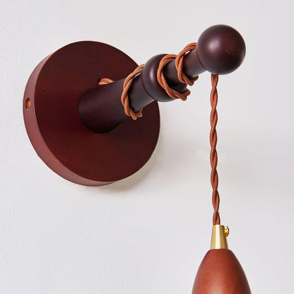 Soren Wall Lamp Set | Rice Paper Shade & Walnut Wood | Adjustable Height