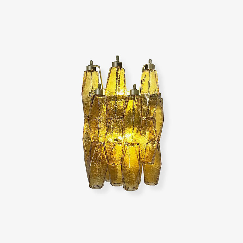 Murano Wall Light | Handblown Amber Glass | 40cm Diameter