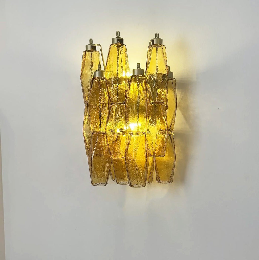 Murano Wall Light | Handblown Amber Glass | 40cm Diameter