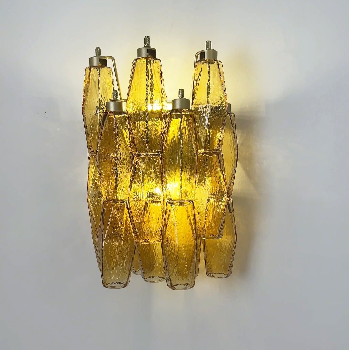 Murano Wall Light | Handblown Amber Glass | 40cm Diameter