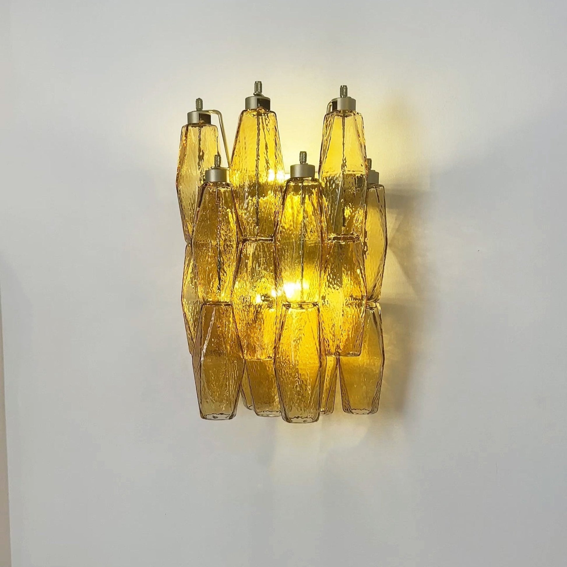 Murano Wall Light | Handblown Amber Glass | 40cm Diameter