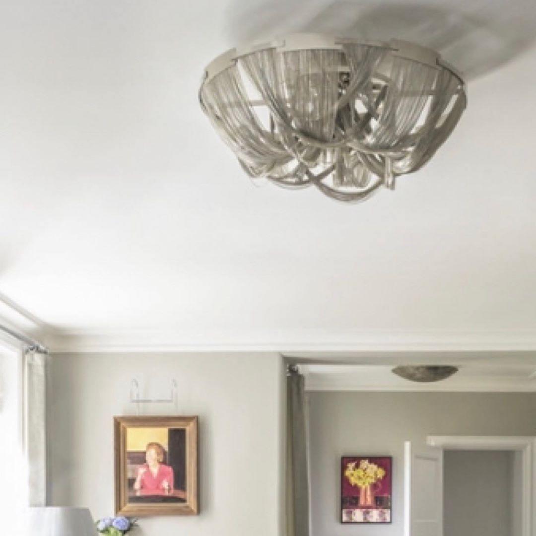 Aluminum Chain Ceiling Light | Modern Metal Design | Gold & Silver Options