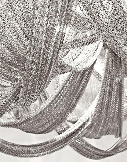 Aluminum Chain Ceiling Light | Modern Metal Design | Gold & Silver Options