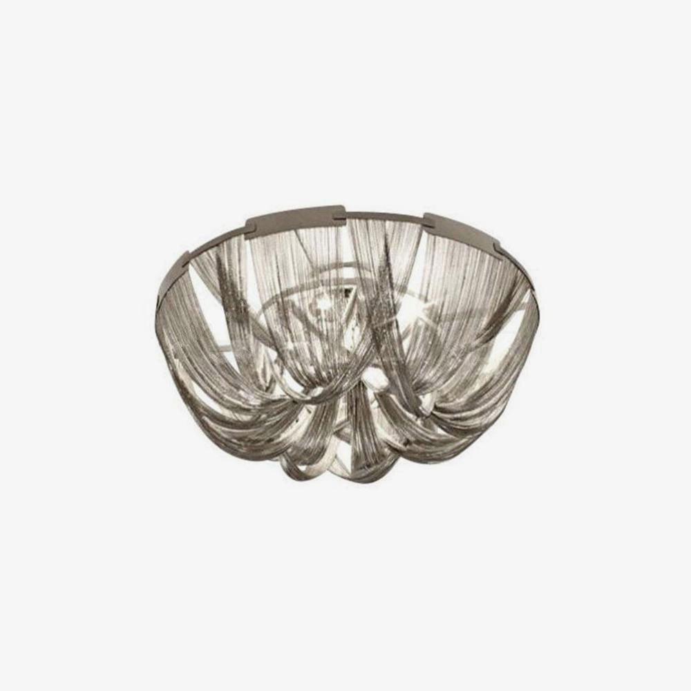 Aluminum Chain Ceiling Light | Modern Metal Design | Gold & Silver Options