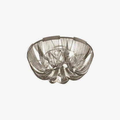 Aluminum Chain Ceiling Light | Modern Metal Design | Gold & Silver Options