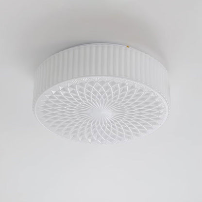 Souffle Ceiling Lamp | Creamy Yellow & White Finish | 35cm Diameter