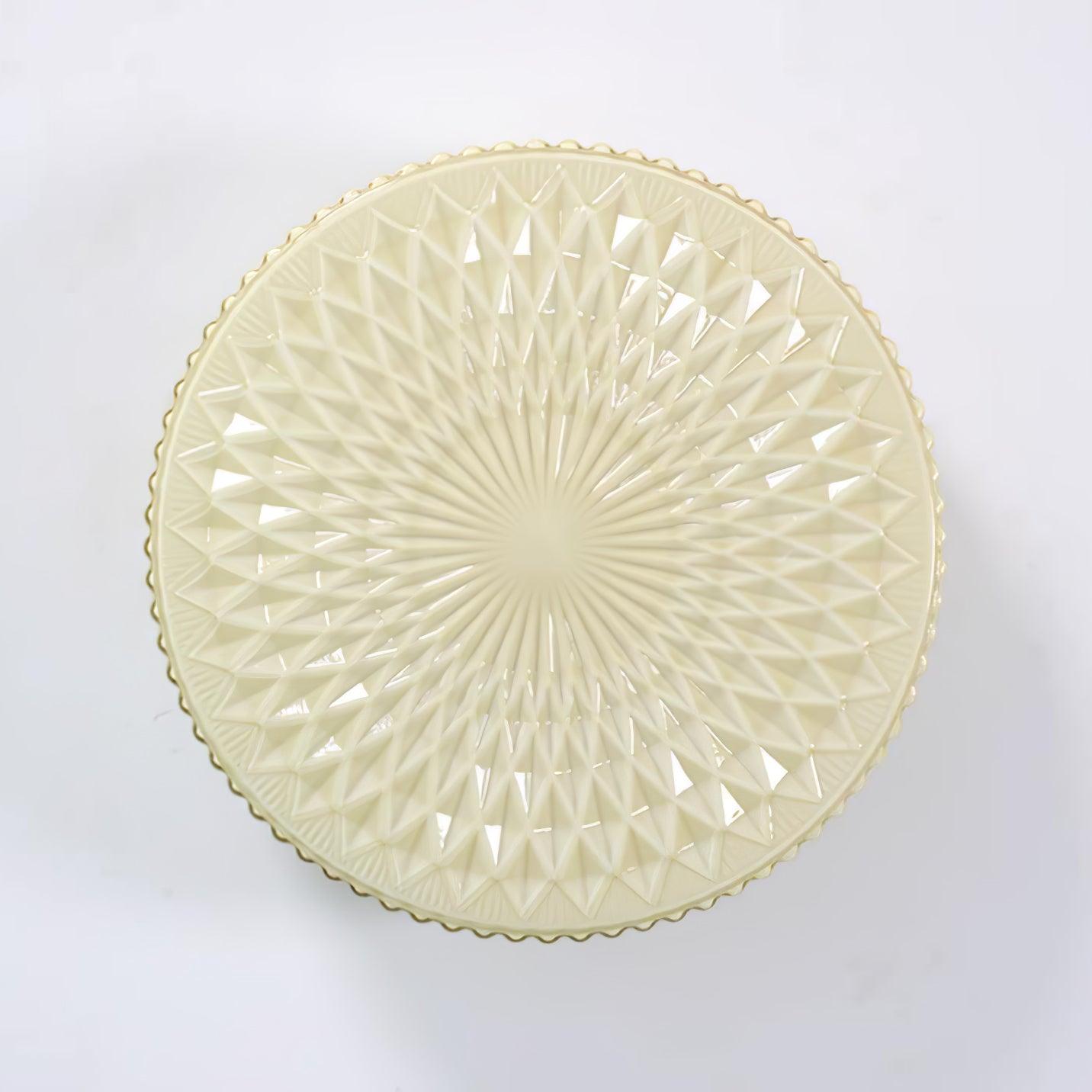 Souffle Ceiling Lamp | Creamy Yellow & White Finish | 35cm Diameter