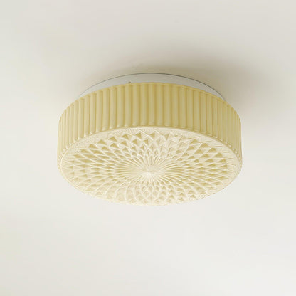Souffle Ceiling Lamp | Creamy Yellow & White Finish | 35cm Diameter