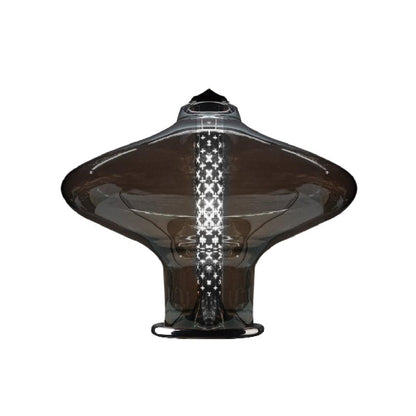 Space Age Table Lamp | Metal & Glass | Smoke Gray