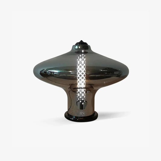 Space Age Table Lamp | Metal & Glass | Smoke Gray