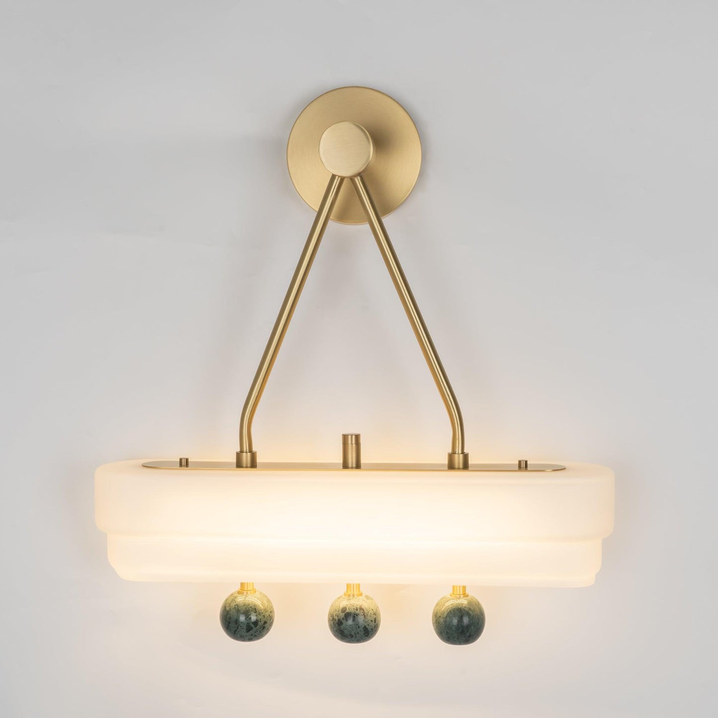 Spate Wall Light Set | Opal Acid-Etched Glass & Marble | 2-Pack