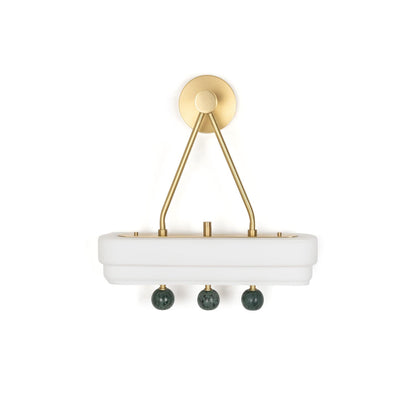 Spate Wall Light Set | Opal Acid-Etched Glass & Marble | 2-Pack