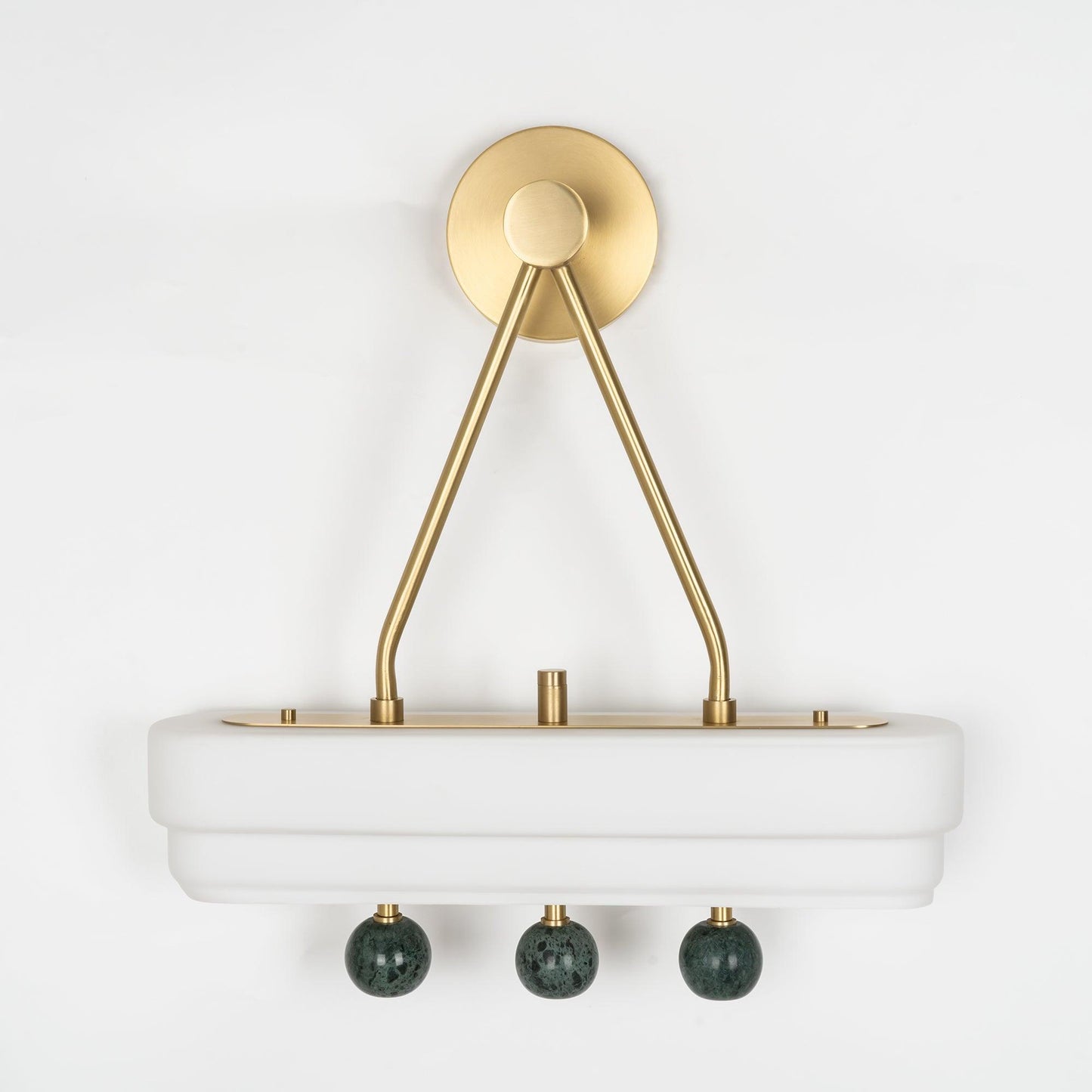 Spate Wall Light Set | Opal Acid-Etched Glass & Marble | 2-Pack