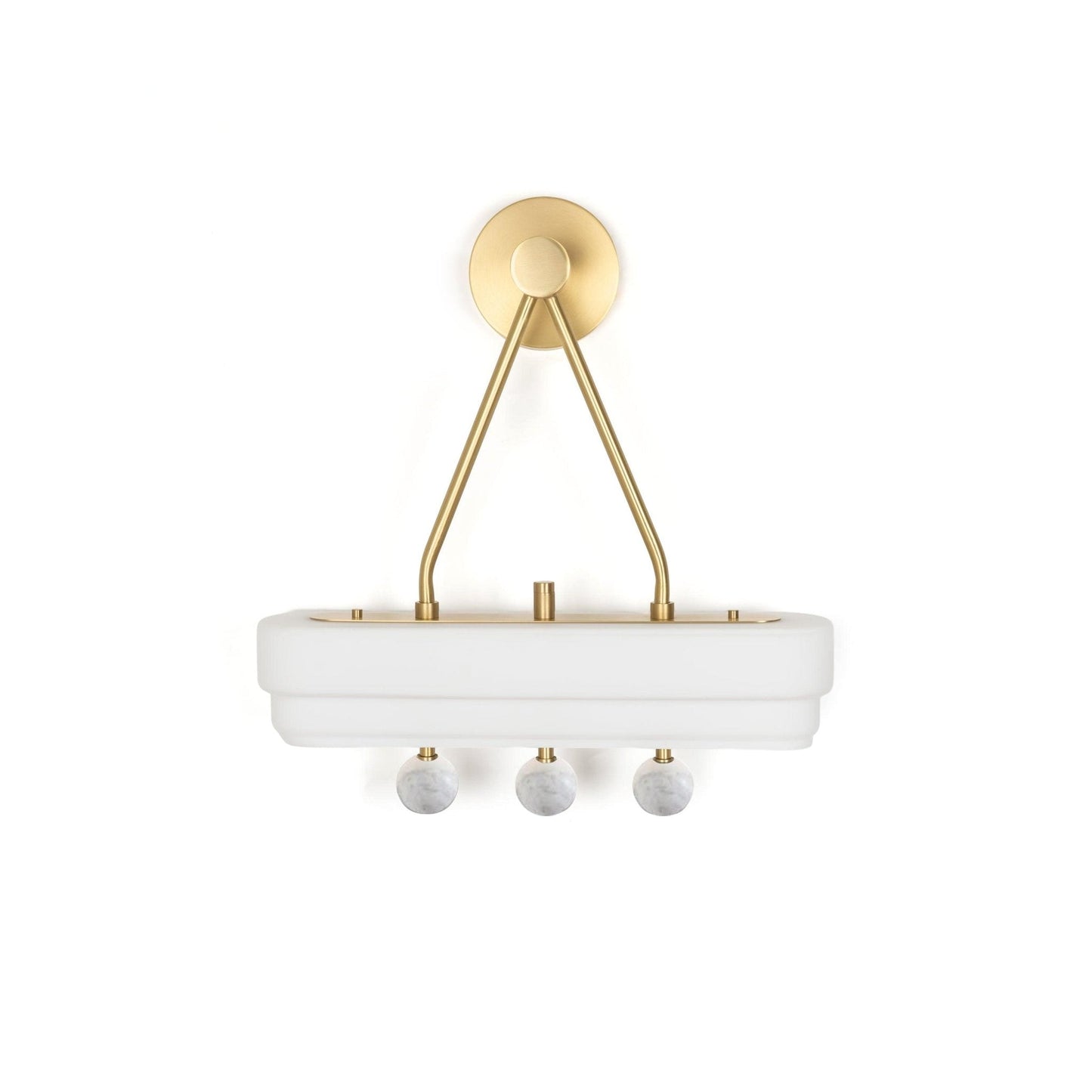 Spate Wall Light Set | Opal Acid-Etched Glass & Marble | 2-Pack