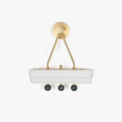 Spate Wall Light Set | Opal Acid-Etched Glass & Marble | 2-Pack