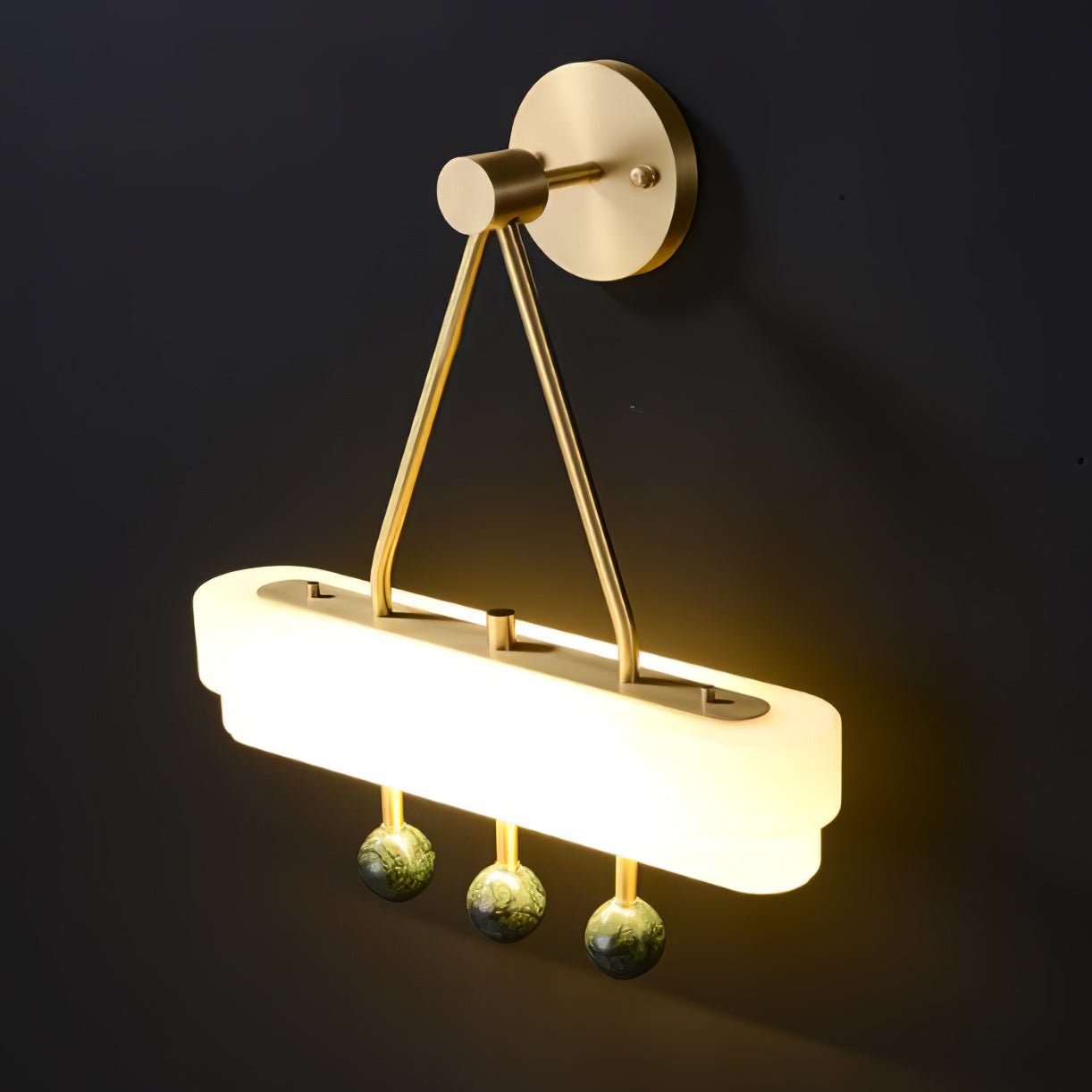 Spate Wall Light Set | Opal Acid-Etched Glass & Marble | 2-Pack