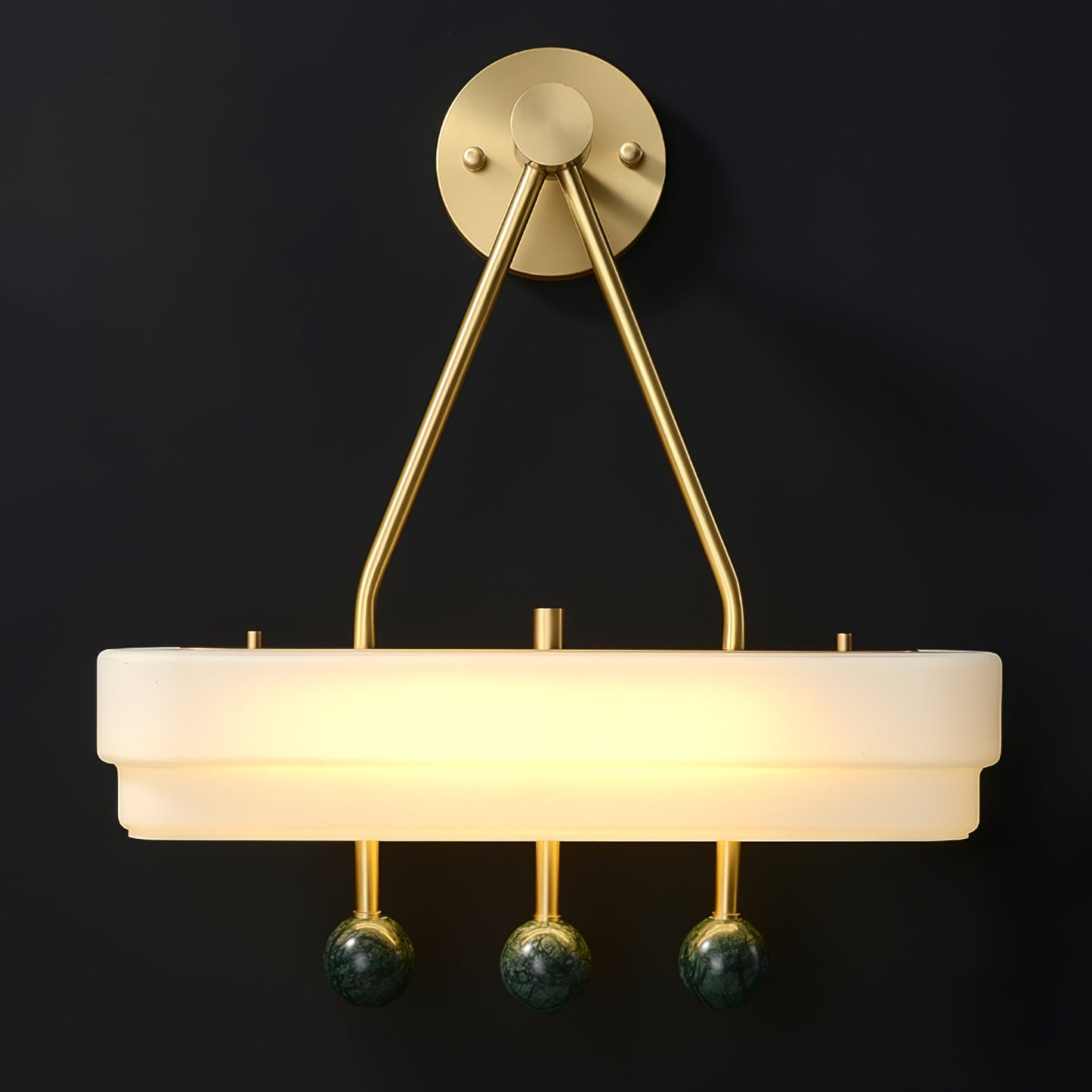 Spate Wall Light Set | Opal Acid-Etched Glass & Marble | 2-Pack