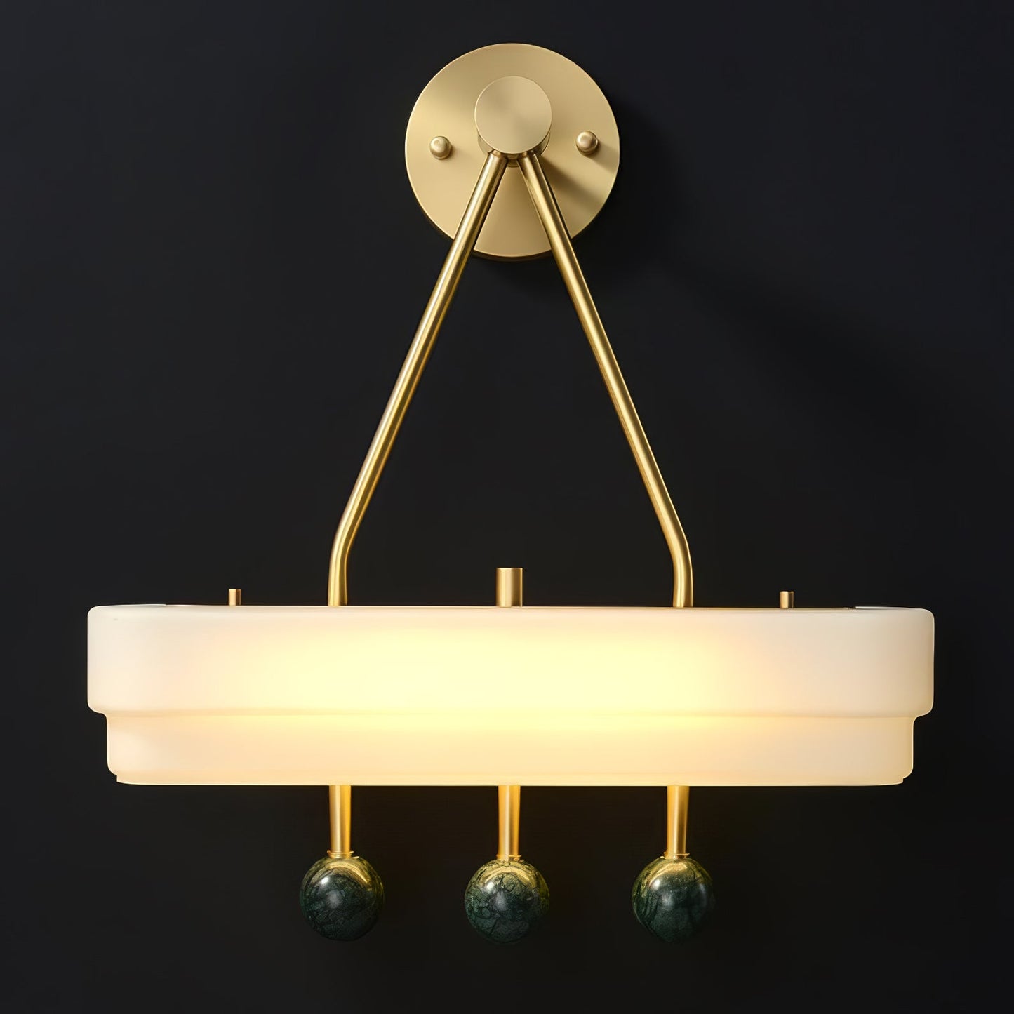 Spate Wall Light Set | Opal Acid-Etched Glass & Marble | 2-Pack