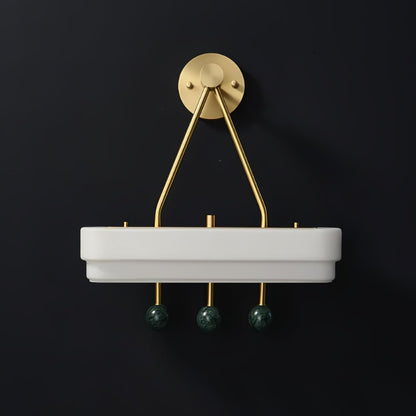 Spate Wall Light Set | Opal Acid-Etched Glass & Marble | 2-Pack