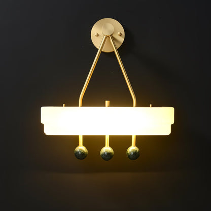Spate Wall Light Set | Opal Acid-Etched Glass & Marble | 2-Pack