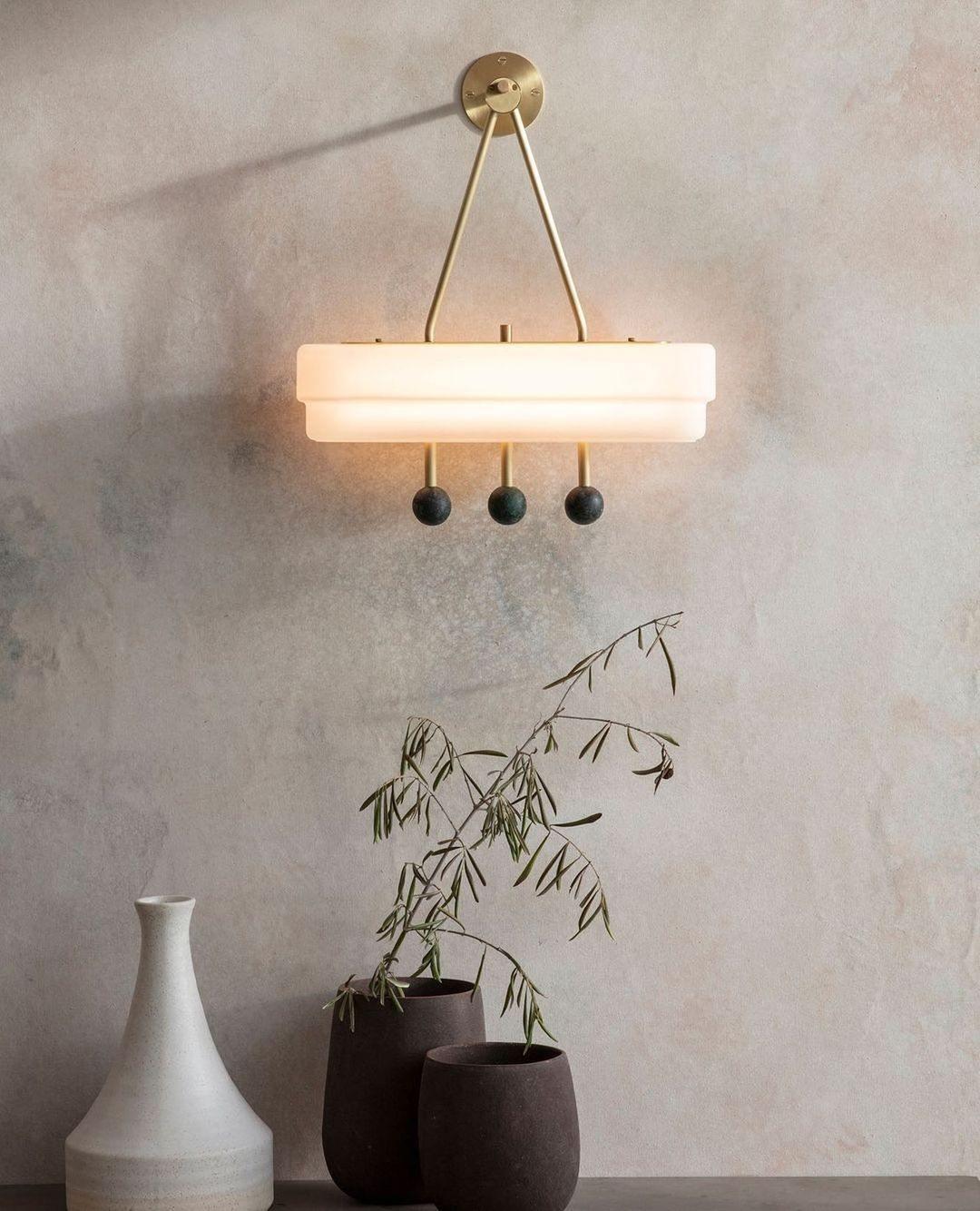 Spate Wall Light Set | Opal Acid-Etched Glass & Marble | 2-Pack