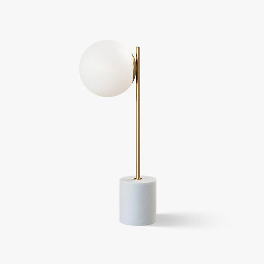 Sphere & Stem Table Lamp | Glass & Metal | Gold Finish