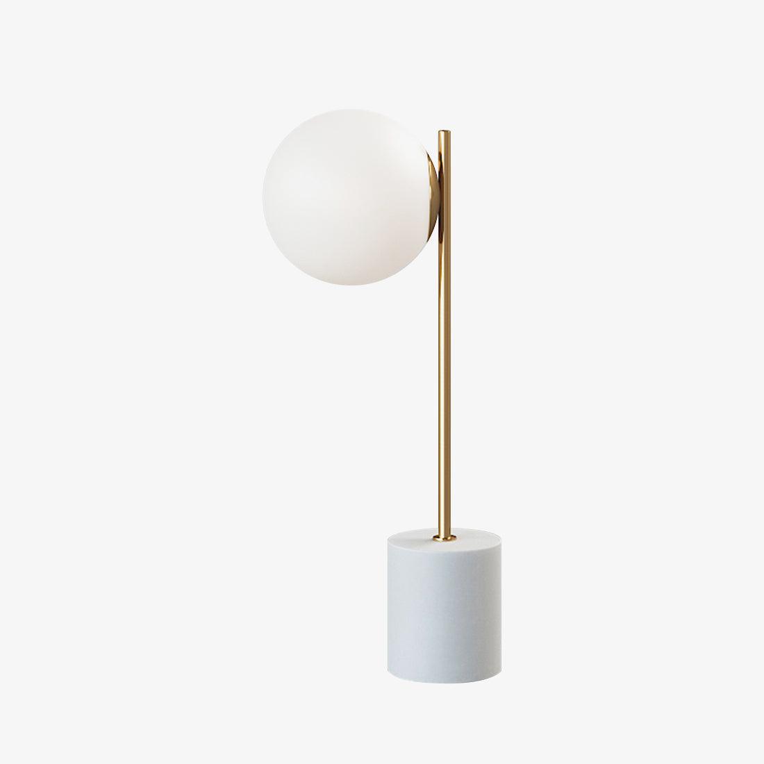 Sphere & Stem Table Lamp | Glass & Metal | Gold Finish