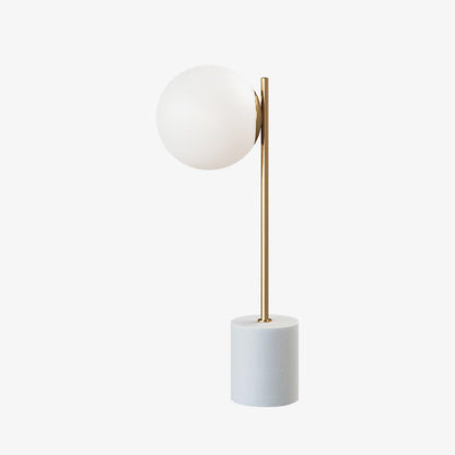 Sphere & Stem Table Lamp | Glass & Metal | Gold Finish