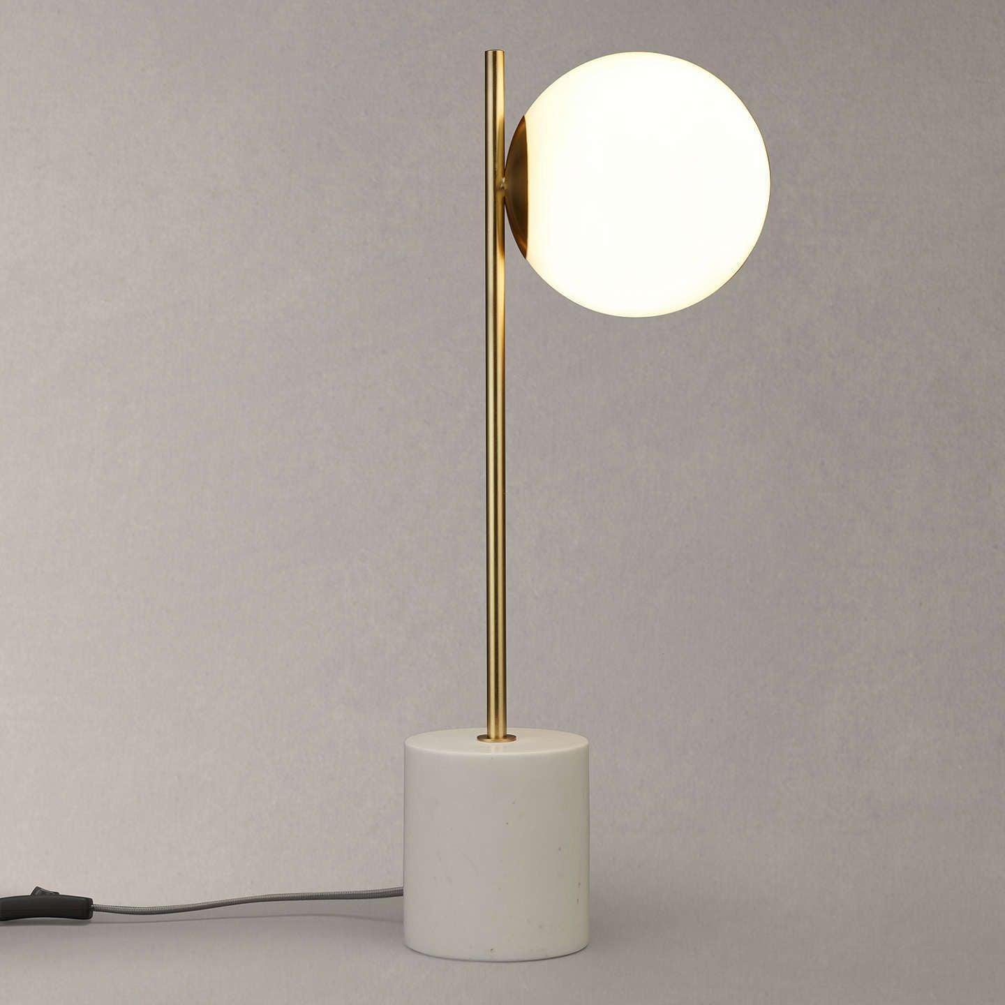 Sphere & Stem Table Lamp | Glass & Metal | Gold Finish