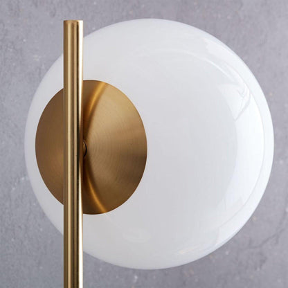 Sphere & Stem Table Lamp | Glass & Metal | Gold Finish