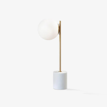 Sphere & Stem Table Lamp | Glass & Metal | Gold Finish