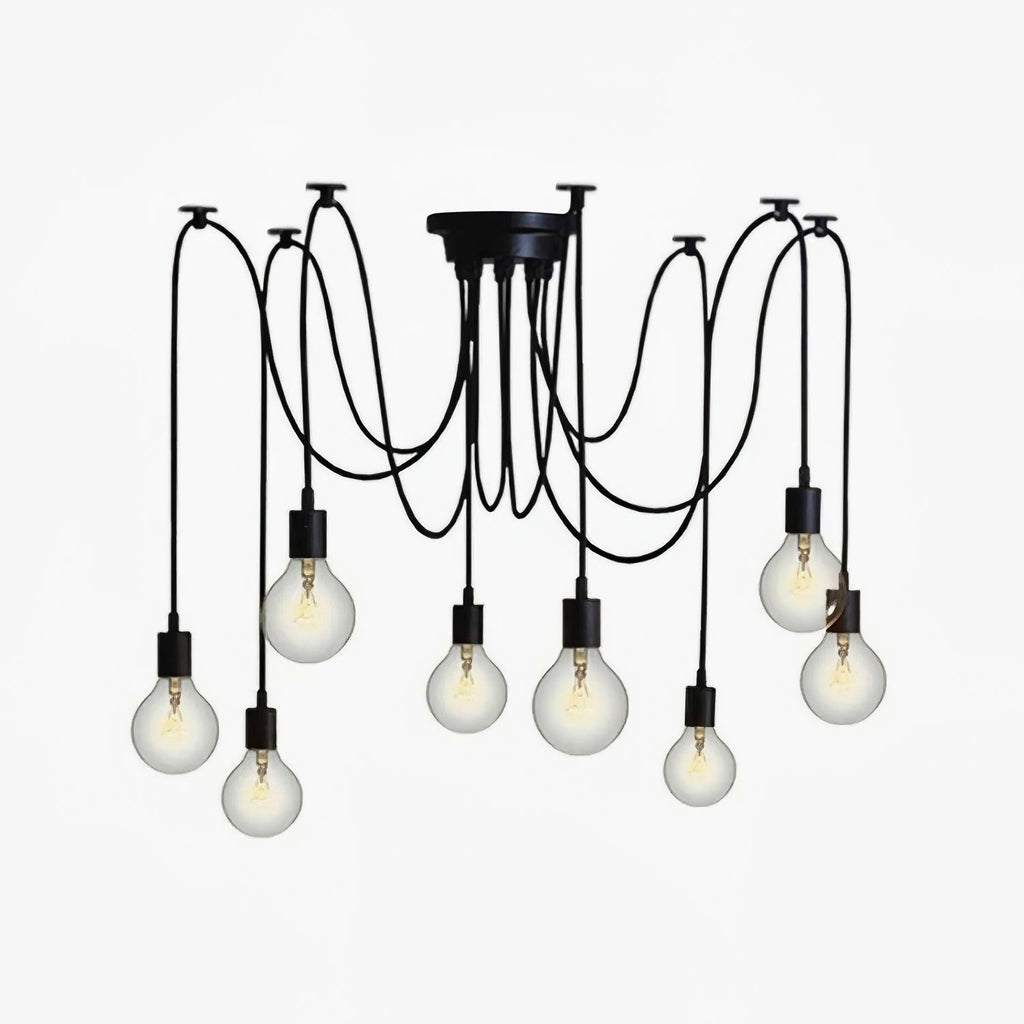 Spider Ceiling Chandelier | Metal | Adjustable Height, 5-15 Heads