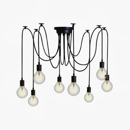 Spider Ceiling Chandelier | Metal | Adjustable Height, 5-15 Heads
