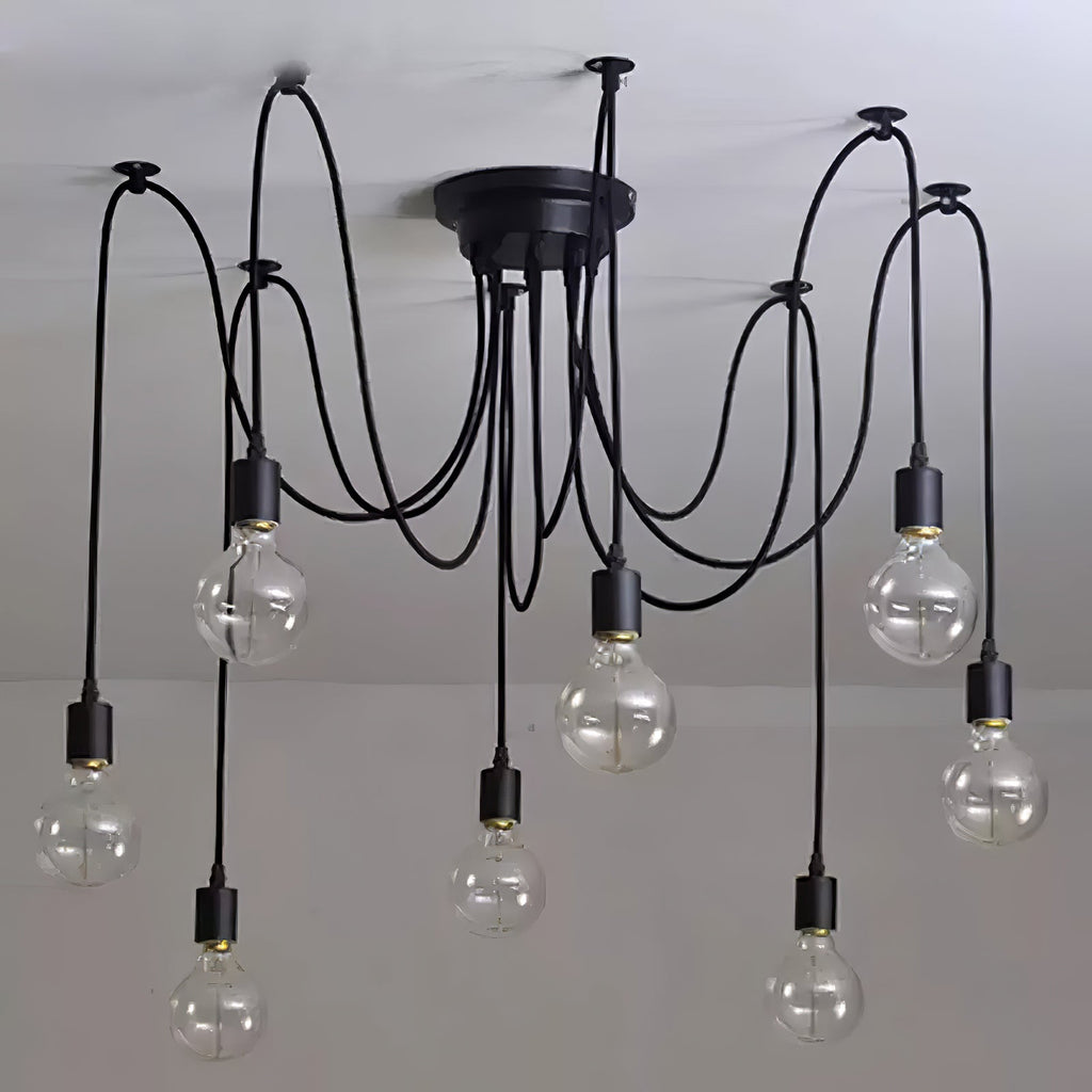 Spider Ceiling Chandelier | Metal | Adjustable Height, 5-15 Heads