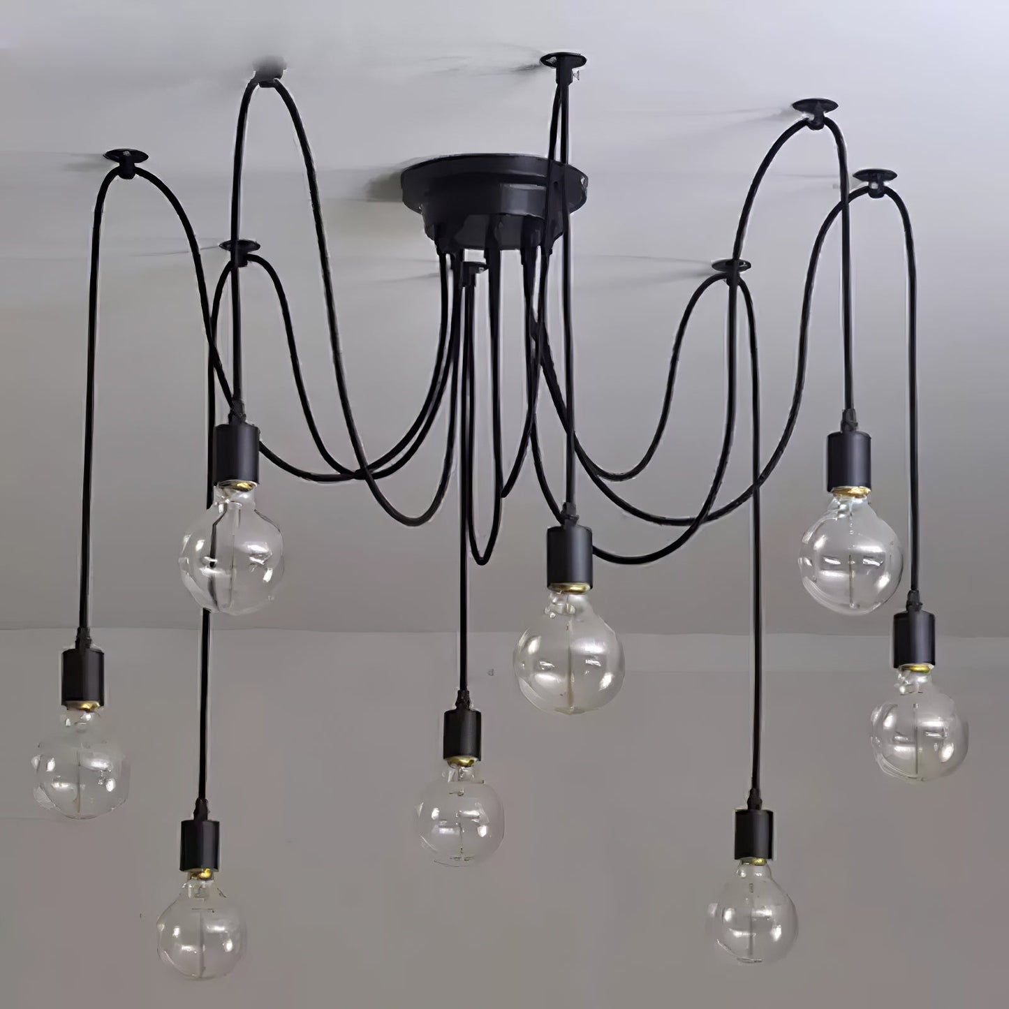 Spider Ceiling Chandelier | Metal | Adjustable Height, 5-15 Heads