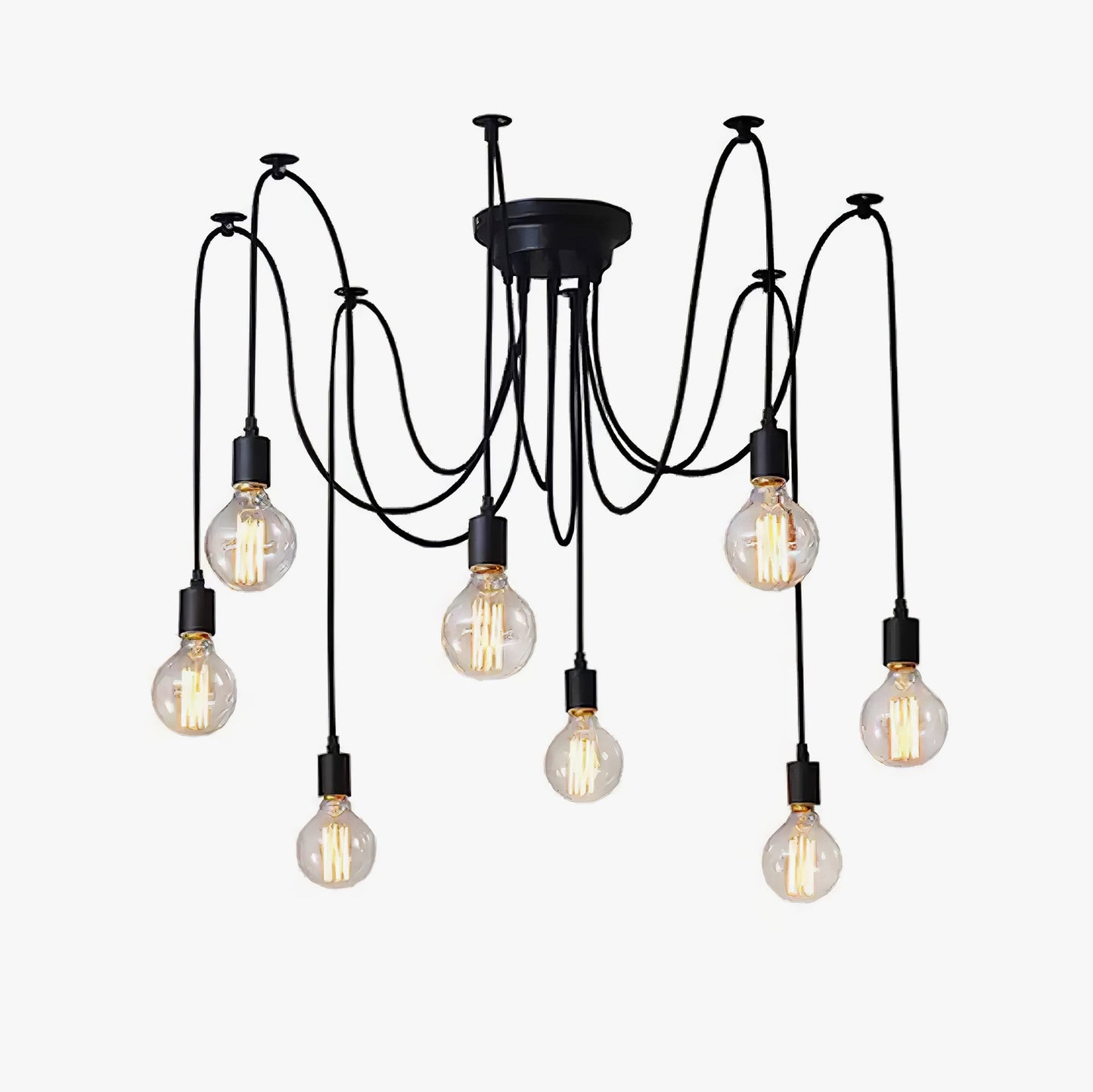 Spider Ceiling Chandelier | Metal | Adjustable Height, 5-15 Heads