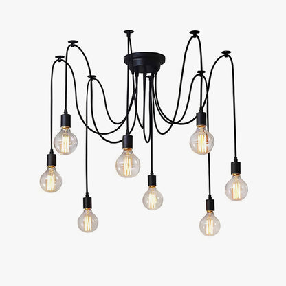 Spider Ceiling Chandelier | Metal | Adjustable Height, 5-15 Heads