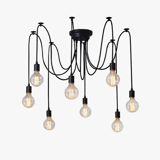 Spider Ceiling Chandelier | Metal | Adjustable Height, 5-15 Heads
