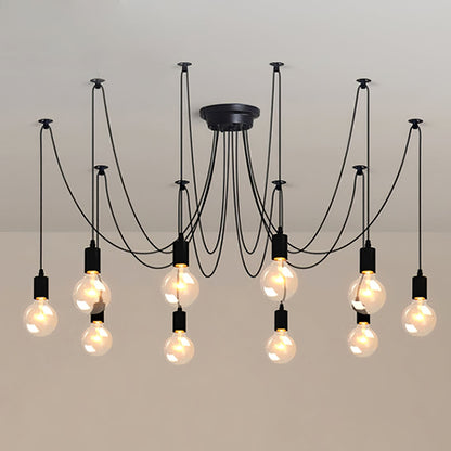 Spider Ceiling Chandelier | Metal | Adjustable Height, 5-15 Heads