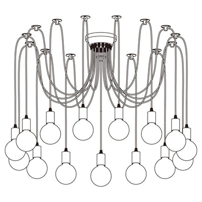 Spider Ceiling Chandelier | Metal | Adjustable Height, 5-15 Heads