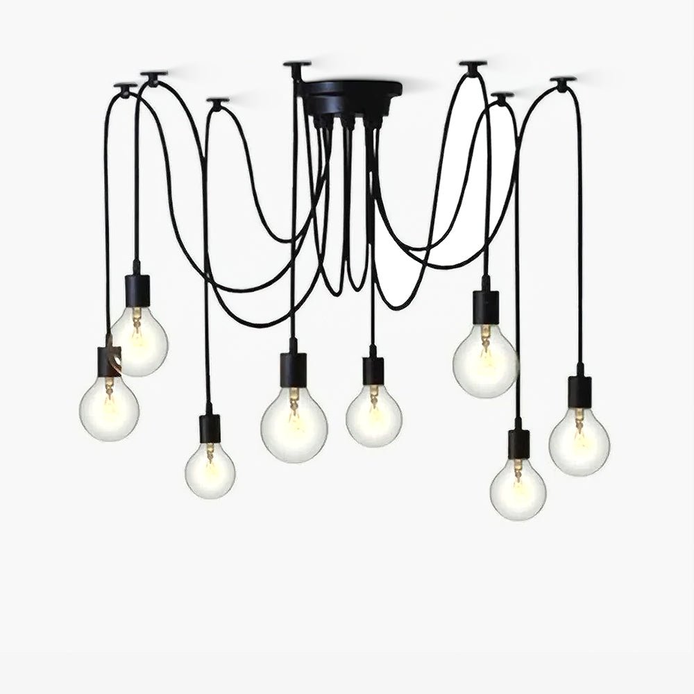 Spider Ceiling Chandelier | Metal | Adjustable Height, 5-15 Heads