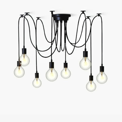 Spider Ceiling Chandelier | Metal | Adjustable Height, 5-15 Heads