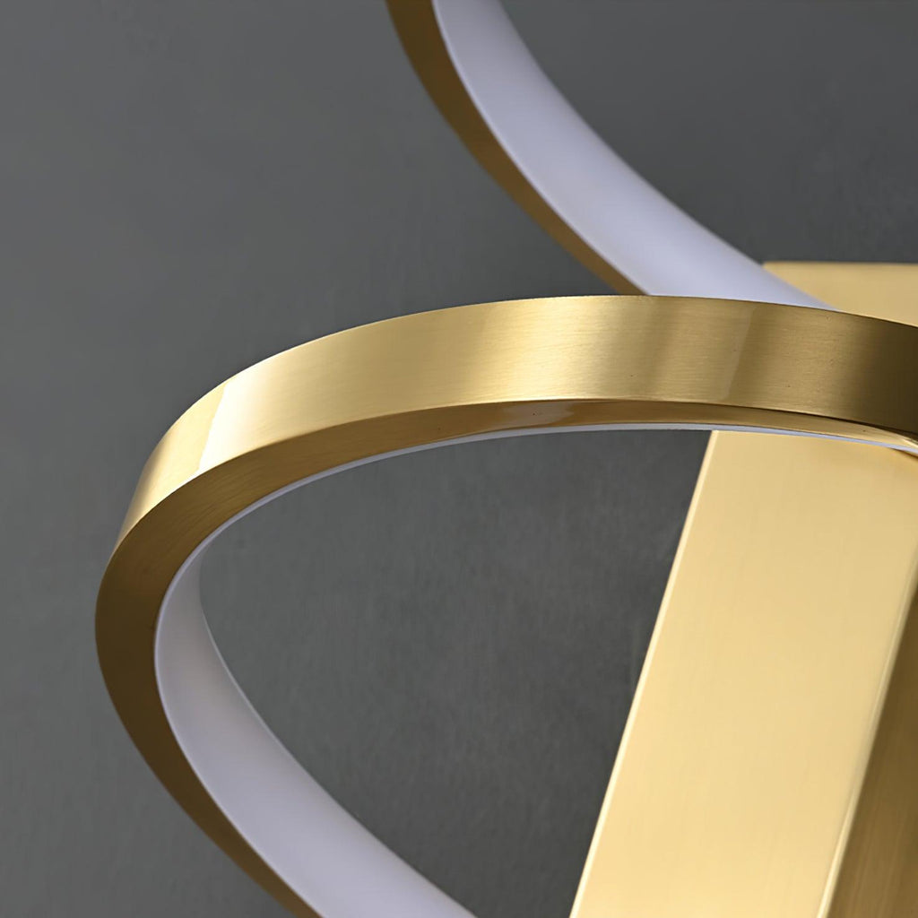 Spiral Wall Lamp | Brass & Glass | Gold & White