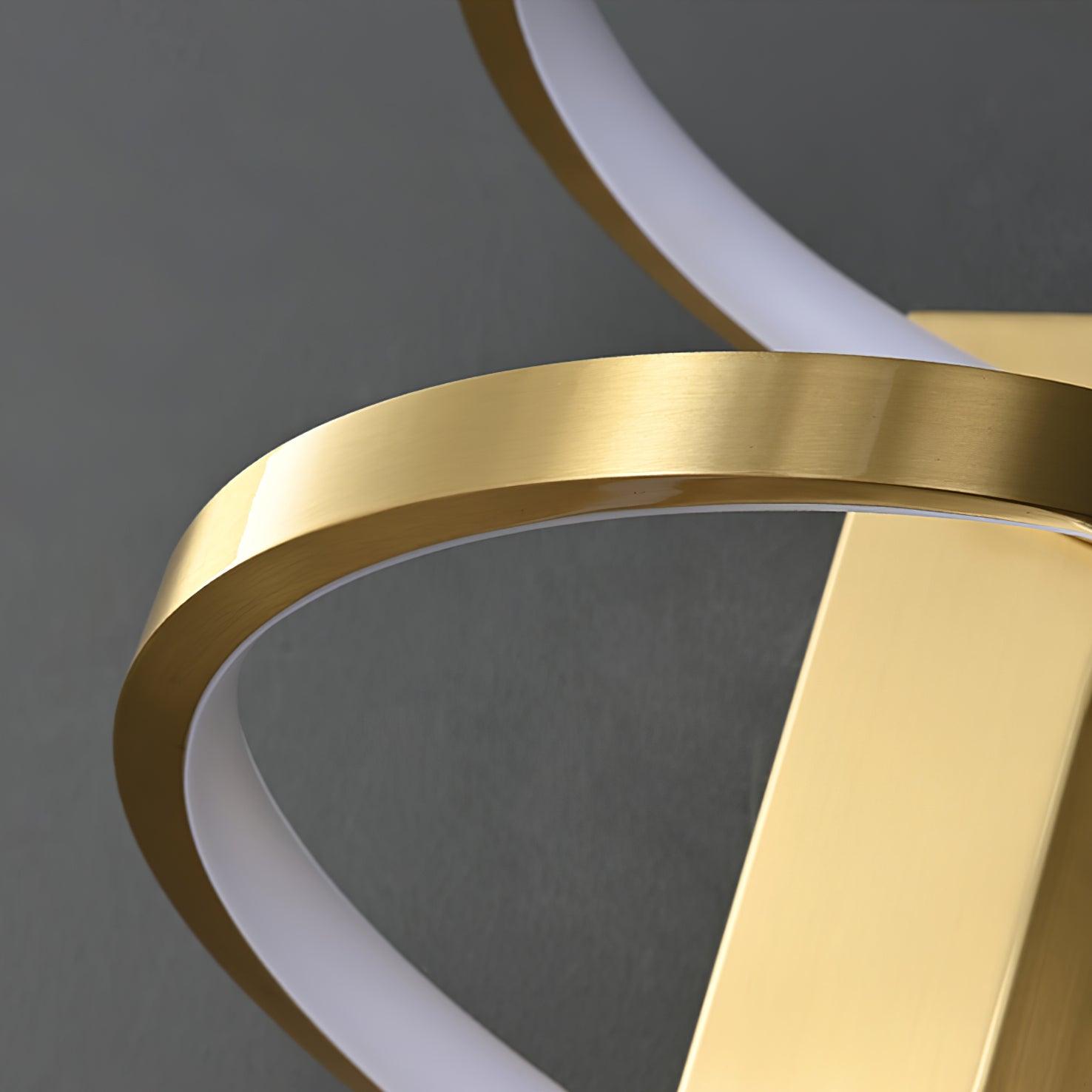 Spiral Wall Lamp | Brass & Glass | Gold & White