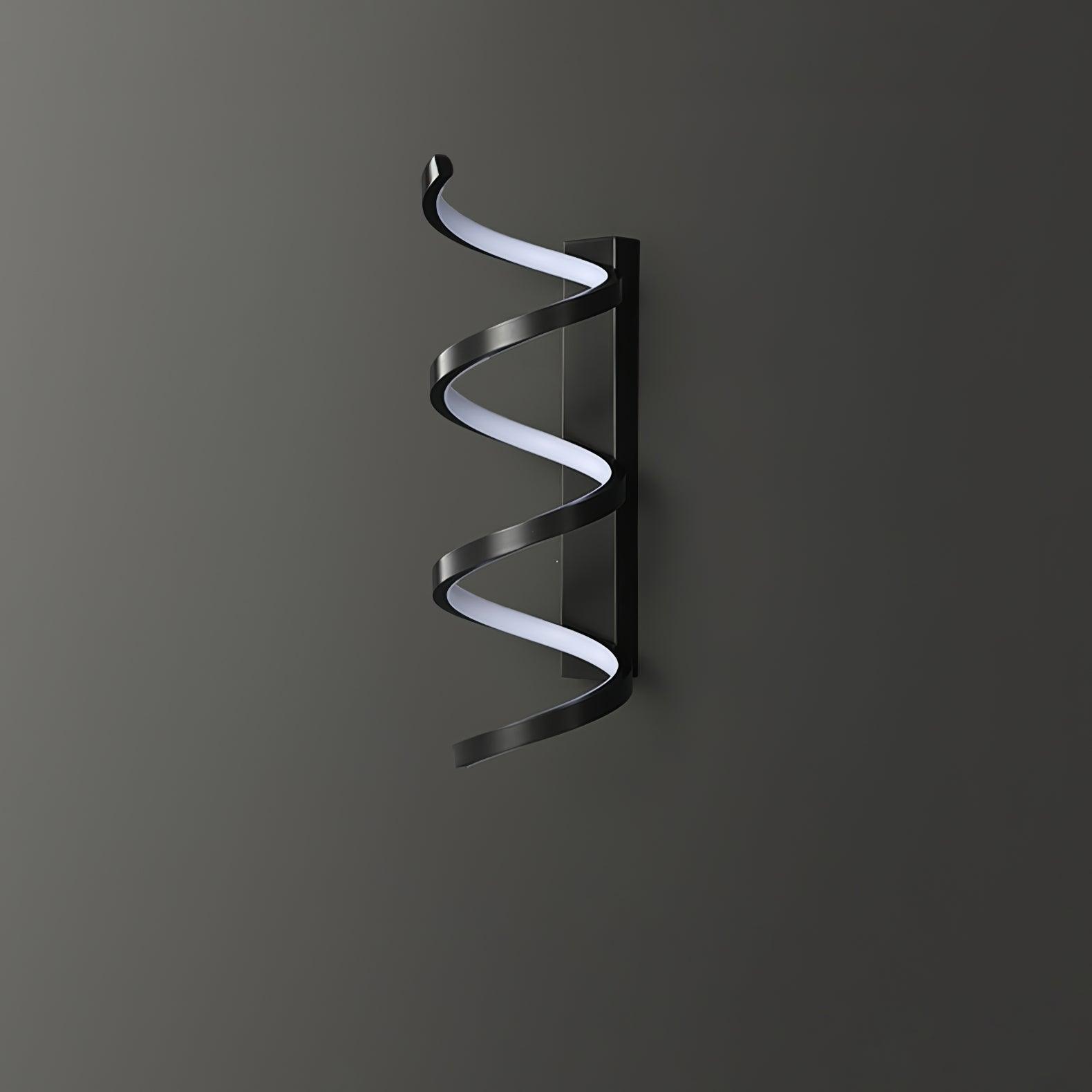 Spiral Wall Lamp | Brass & Glass | Gold & White