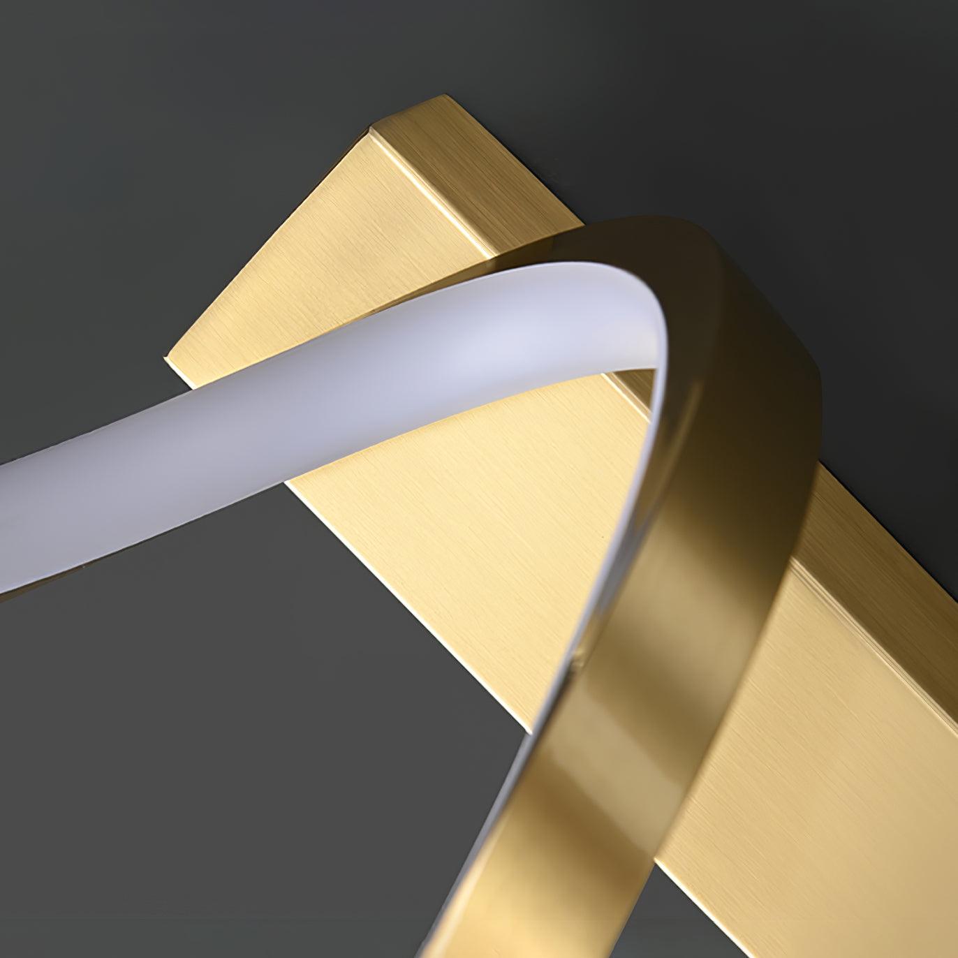 Spiral Wall Lamp | Brass & Glass | Gold & White